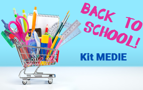 Kit SCUOLA Media con articoli di cancelleria vari -40% di sconto