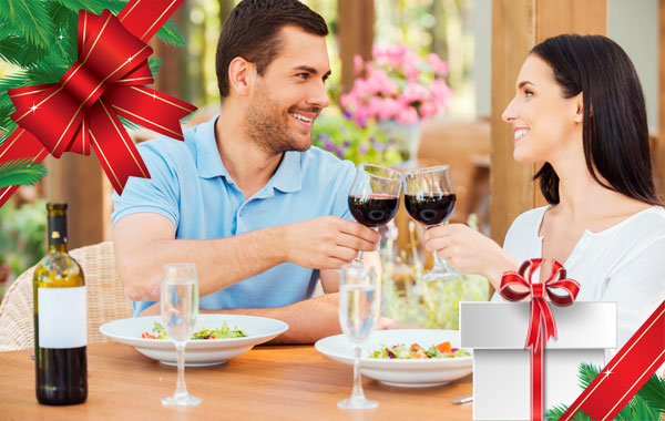 Menu con antipasto, secondo, contorno, dolce e vino per 2 persone "REGALO NATALE" -50% di sconto