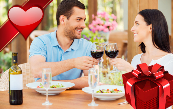 Menu di coppia con antipasto, secondo, contorno, dolce e vino "REGALO SAN VALENTINO" -53% di sconto