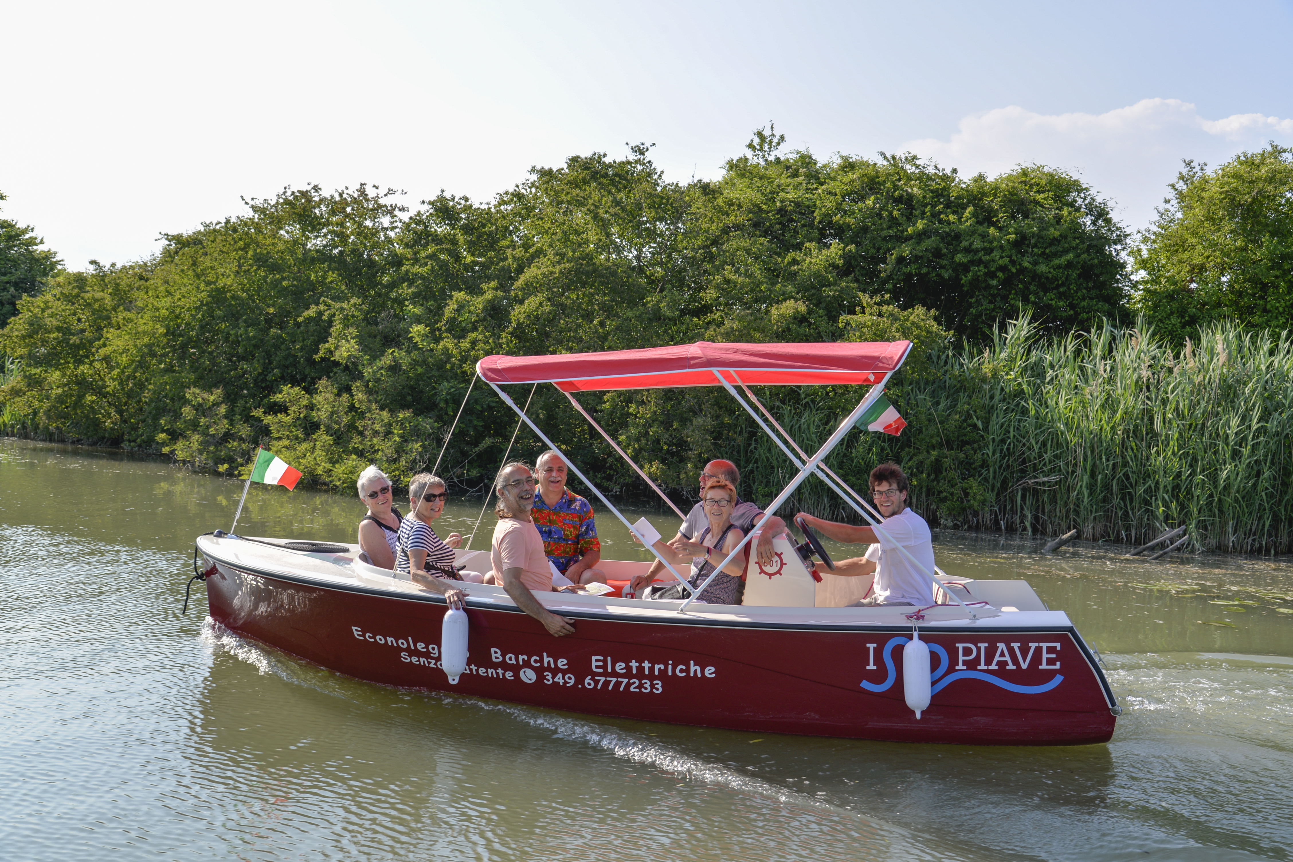 Tour fluviale sul Piave in barca fino 7 persone a San Donà di Piave -50% di sconto