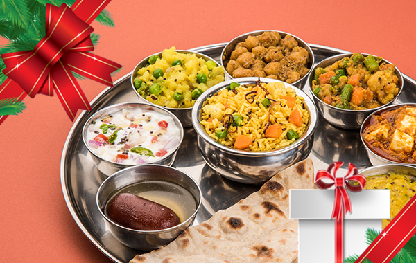 Specialità Indiane "Thali" per 2 persone "REGALO NATALE" -42% di sconto