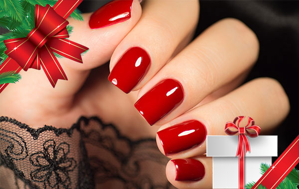 Applicazione smalto semipermanente "REGALO NATALE" -47% di sconto
