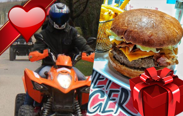 Pacchetto Adventure: Escursione in Quad e Menu Hamburger "REGALO SAN VALENTINO" -31% di sconto