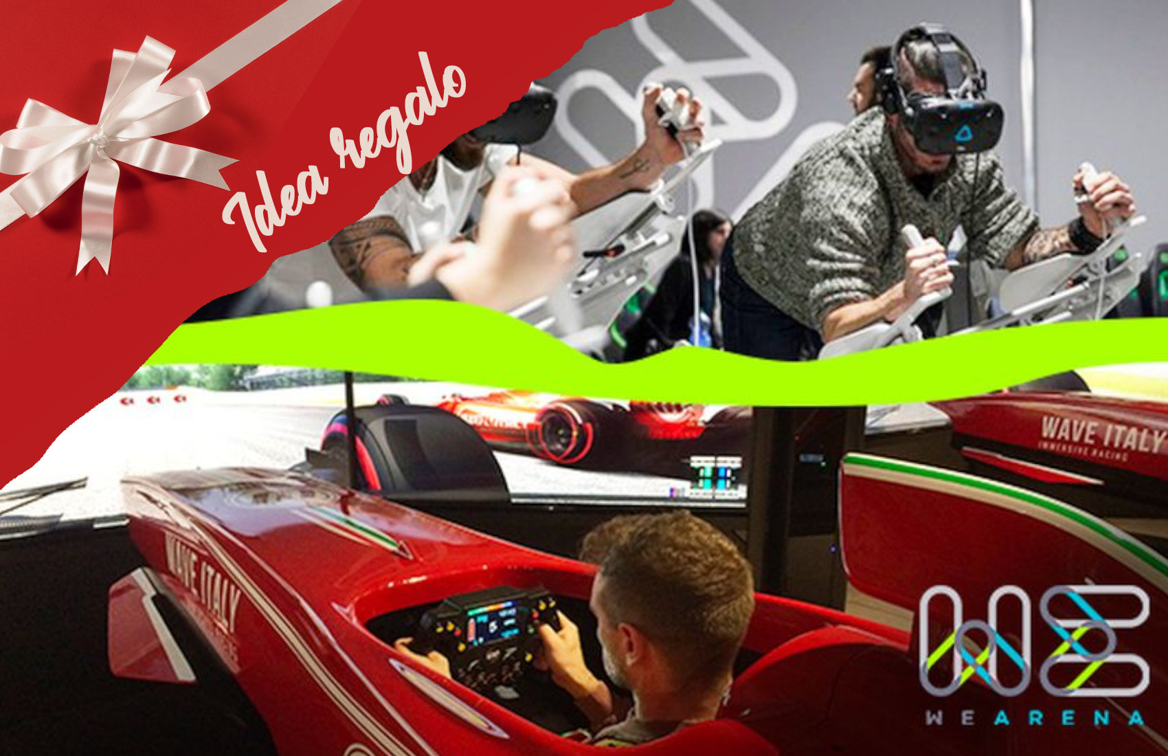 Biglietto intero per esperienza GUIDA o VOLO WeArena "REGALO NATALE" -41% di sconto