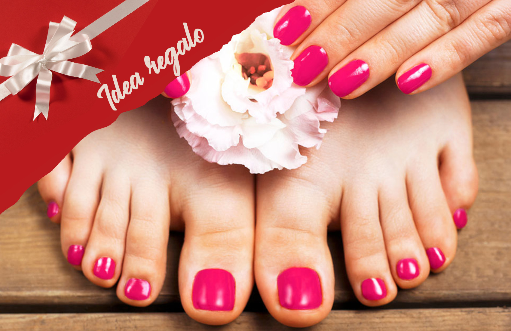 Manicure, pedicure e smalto "REGALO SAN VALENTINO" -56% di sconto