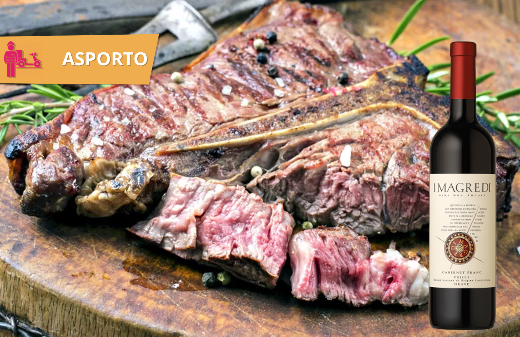 Delizioso menu di coppia da asporto per 2 persone Al Giardinetto - Pizza e Cucina -36% di sconto