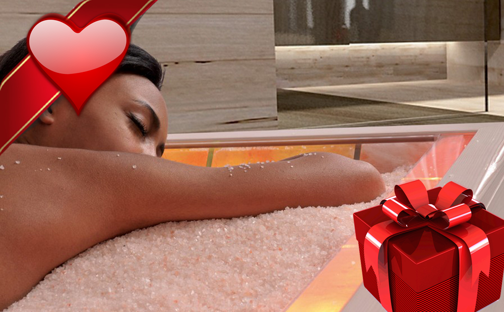 Lettino di sale 3 sedute "REGALO DI SAN VALENTINO" -40% di sconto