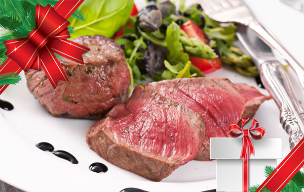 Menu per 2 persone con 2 portate, dolce, caffè e calice "REGALO NATALE" -40% di sconto