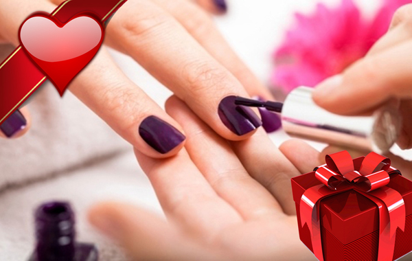Manicure e smalto semipermanente "REGALO DI SAN VALENTINO" -51% di sconto
