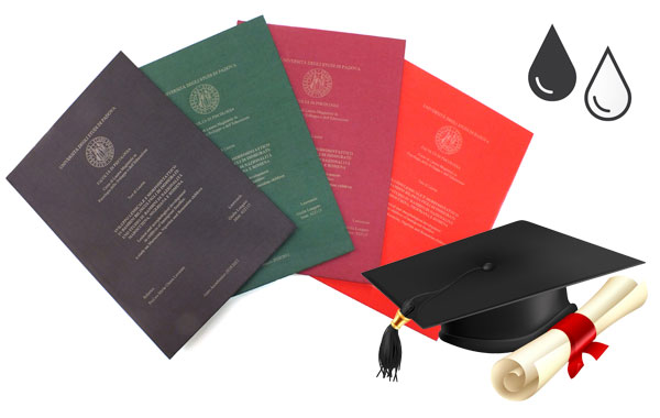 Stampa e rilegatura tesi di laurea in bianco e nero -48% di sconto